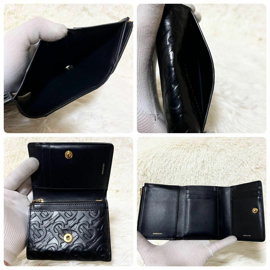 極美品✨ 近年モデル バーバリー TB モノグラム 三つ折り 財布 極美品✨ 近年モデル バーバリー TB モノグラム 三つ折り 財布