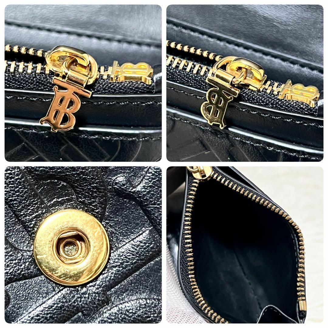 極美品✨ 近年モデル バーバリー TB モノグラム 三つ折り 財布 極美品✨ 近年モデル バーバリー TB モノグラム 三つ折り 財布