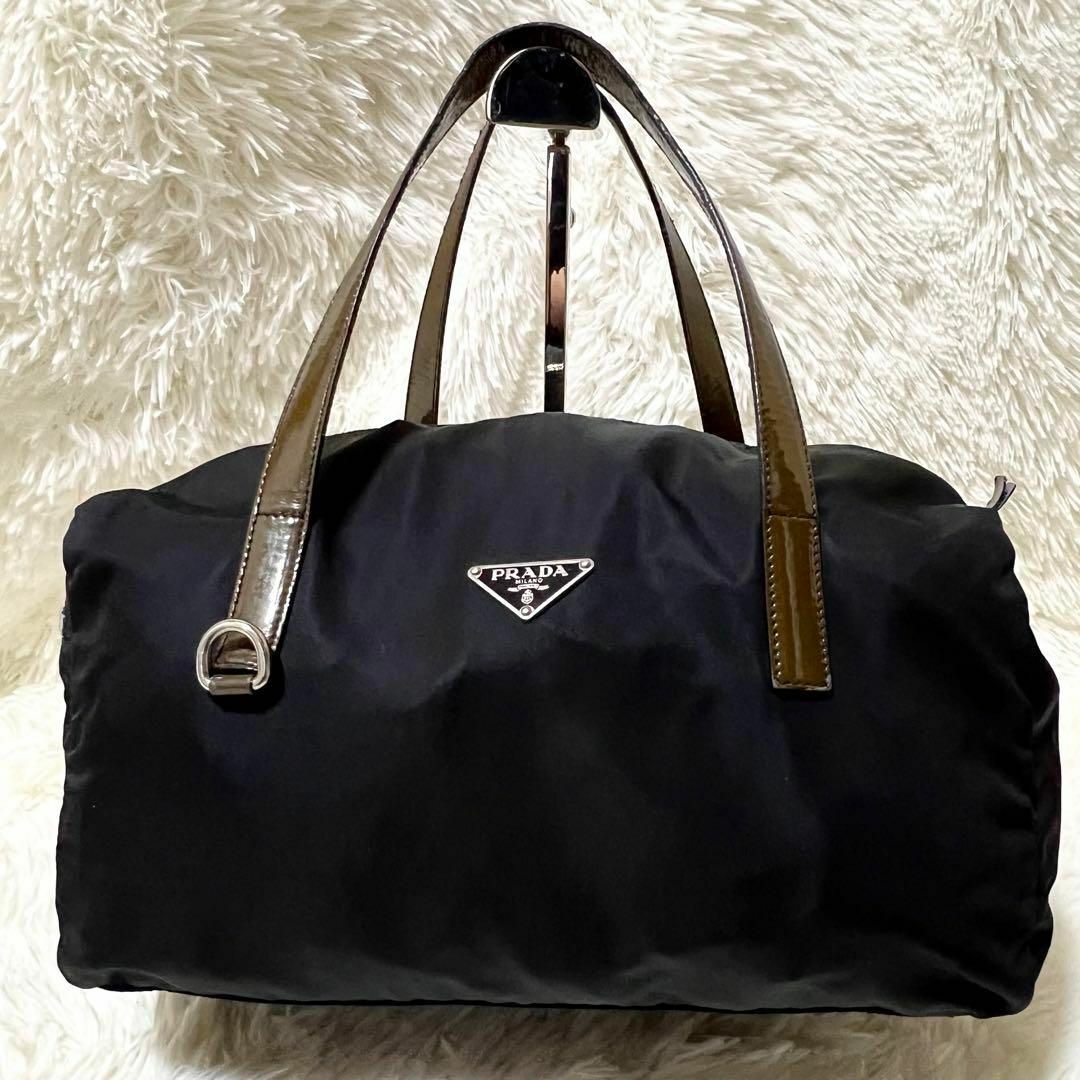 □ 41911 ☆ヴィンテージ PRADA プラダ ボストンバッグ 三角ロゴ □ 41911 ☆ヴィンテージ PRADA プラダ ボストンバッグ 三角ロゴ