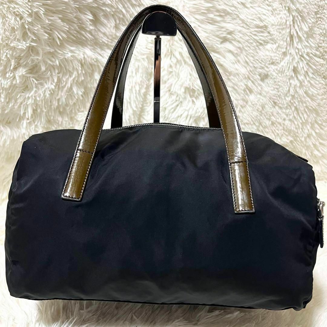 PRADA - 美品 PRADA ナイロン ミニ ボストンバッグ 三角ロゴ 黒 PRADA - 美品 PRADA ナイロン ミニ ボストンバッグ 三角ロゴ 黒