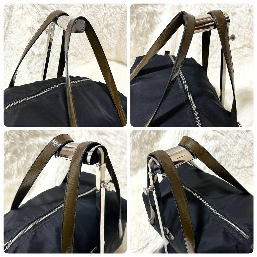 PRADA - 美品 PRADA ナイロン ミニ ボストンバッグ 三角ロゴ 黒 PRADA - 美品 PRADA ナイロン ミニ ボストンバッグ 三角ロゴ 黒