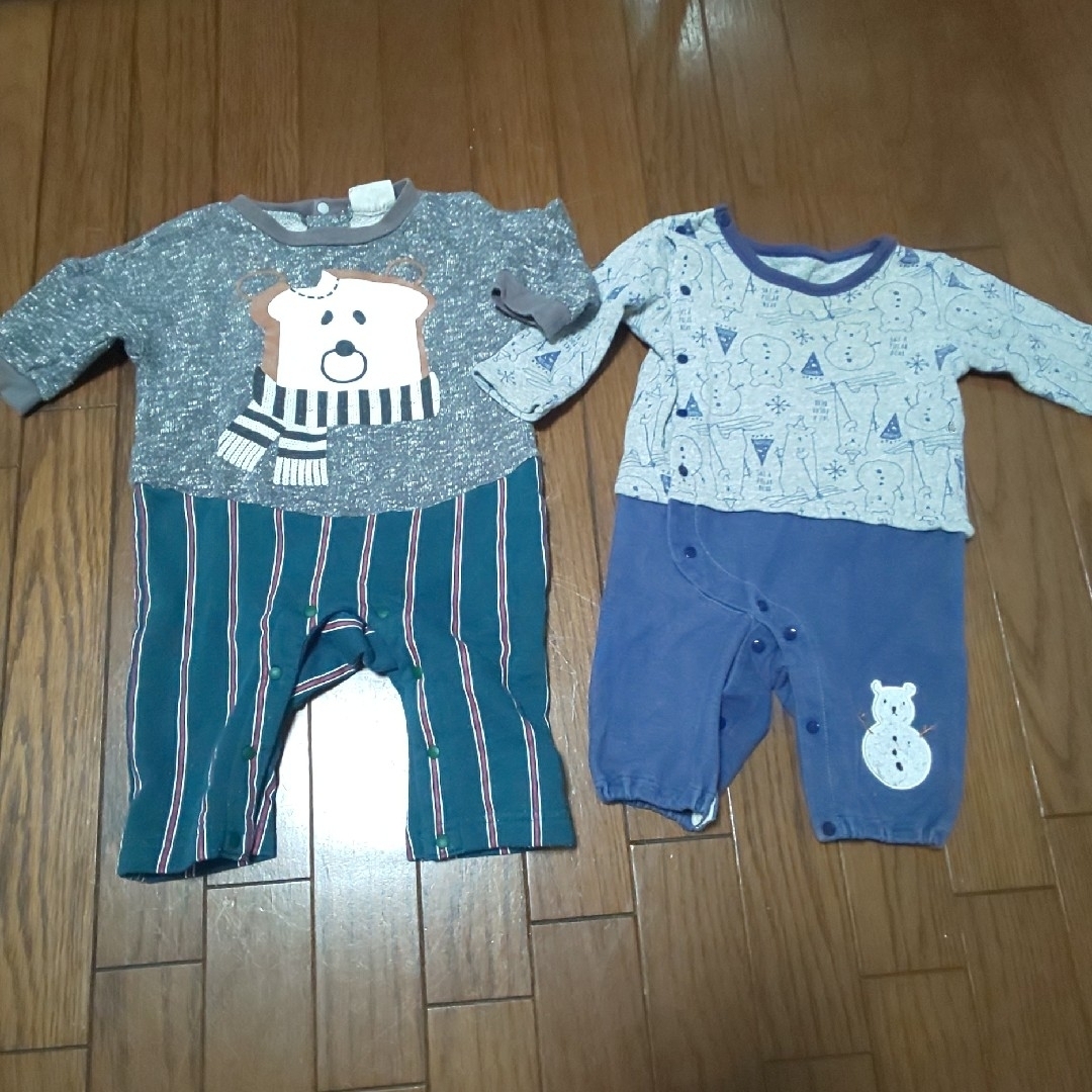 カバーオール 70cm 2枚 キッズ/ベビー/マタニティのベビー服(~85cm)(カバーオール)の商品写真