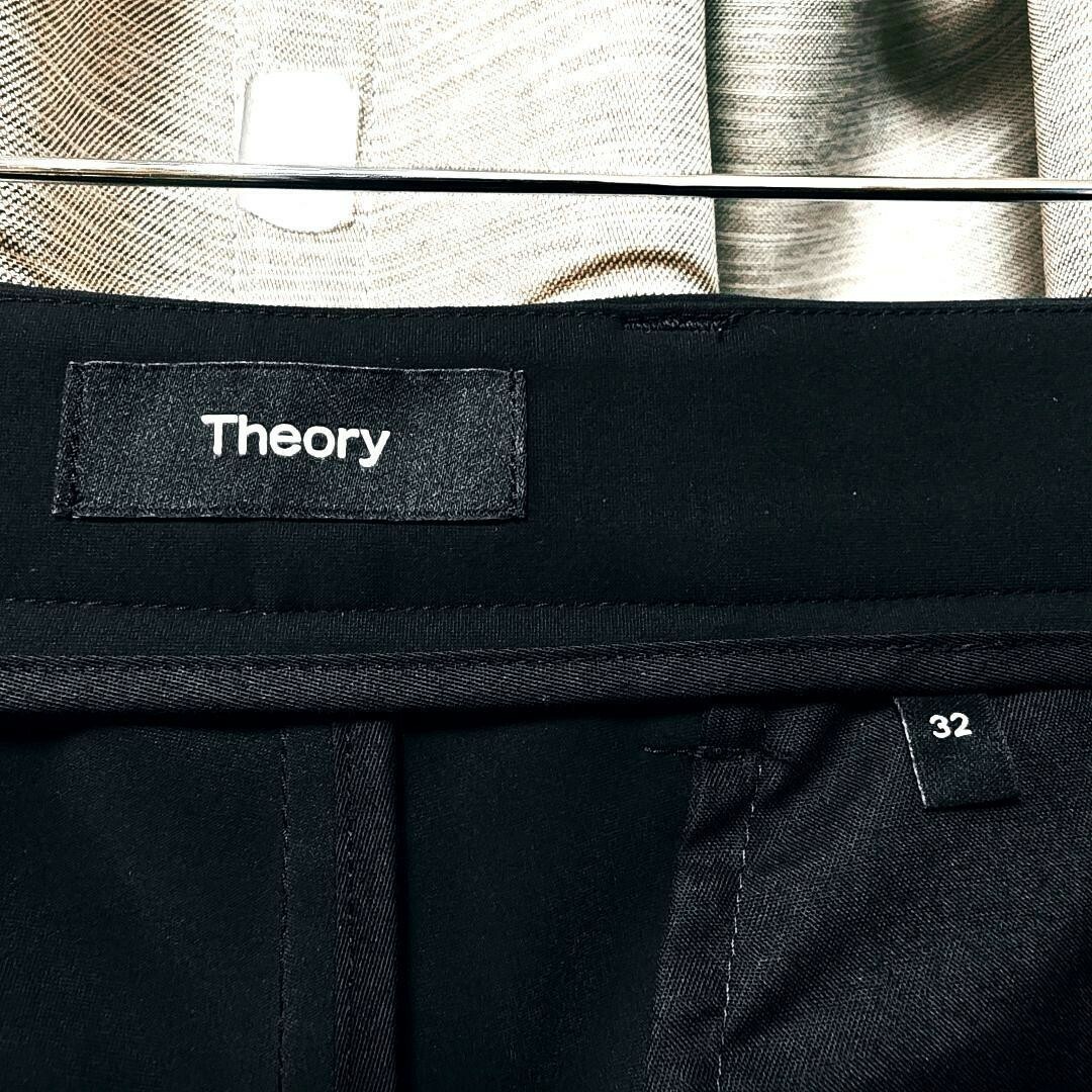 美品:Theory】高機能ジャージー スラックス「L:ブラック」 美品:Theory】高機能ジャージー スラックス「L:ブラック」