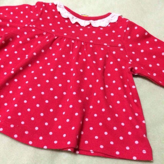 mou jon jon(ムージョンジョン)のムージョンジョン＊ドット柄カーディガン キッズ/ベビー/マタニティのキッズ服女の子用(90cm~)(その他)の商品写真