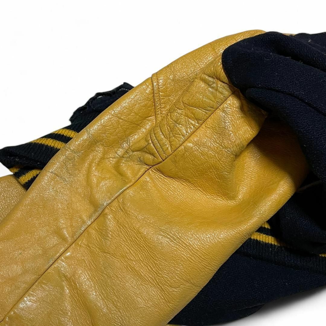 ART VINTAGE - KAYEBROSスタジャン黒ブラックオレンジ古着刺繍 ART VINTAGE - KAYEBROSスタジャン黒ブラックオレンジ古着刺繍
