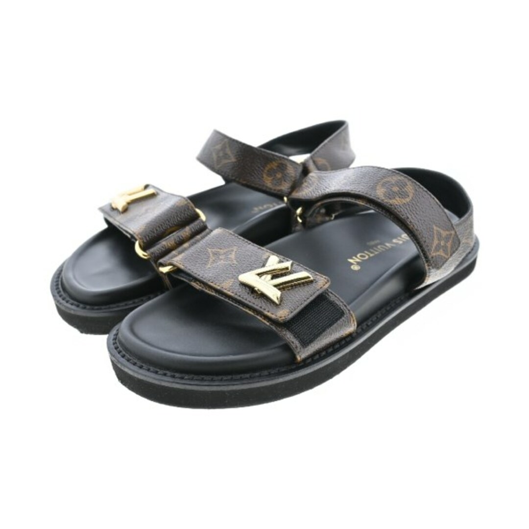 LOUIS VUITTON - LOUIS VUITTON サンダル EU36(22.5cm位) 茶 LOUIS VUITTON - LOUIS VUITTON サンダル EU36(22.5cm位) 茶