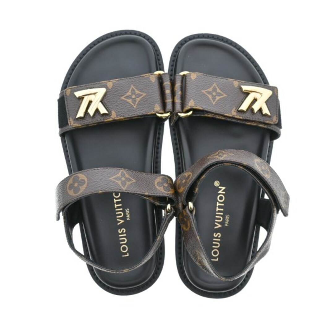 LOUIS VUITTON - LOUIS VUITTON サンダル EU36(22.5cm位) 茶 LOUIS VUITTON - LOUIS VUITTON サンダル EU36(22.5cm位) 茶
