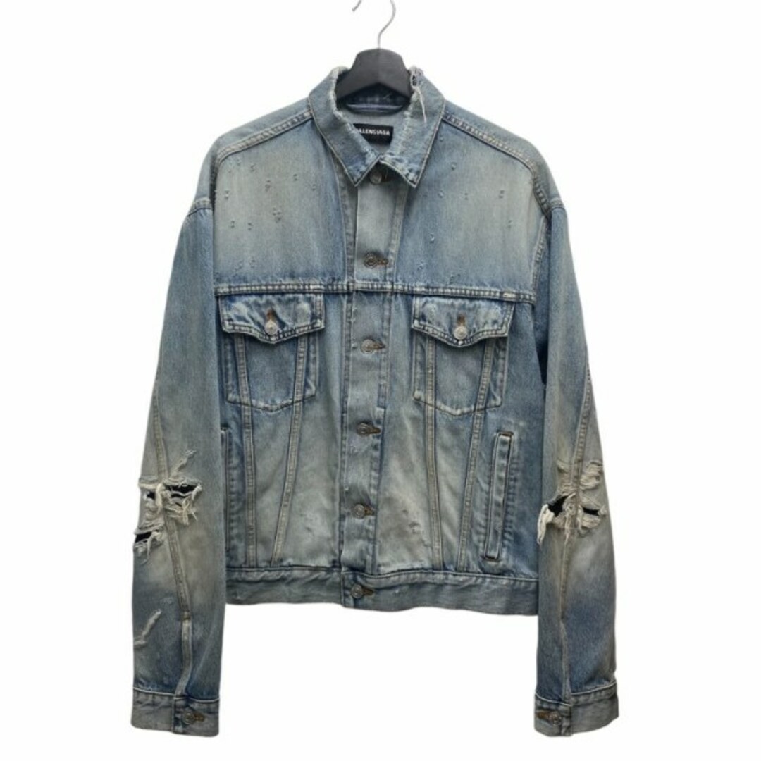 バレンシアガ BALENCIAGA ダメージデニムジャケット ☆AA☆ バレンシアガ BALENCIAGA ダメージデニムジャケット ☆AA☆
