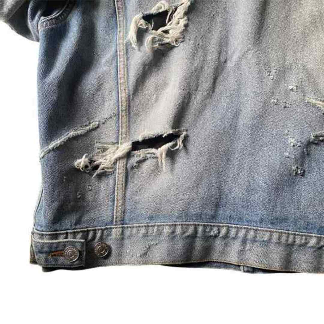 バレンシアガ BALENCIAGA ダメージデニムジャケット ☆AA☆ バレンシアガ BALENCIAGA ダメージデニムジャケット ☆AA☆