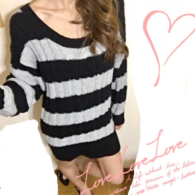 CECIL McBEE(セシルマクビー)のCECLE McBEE♡ボーダー ニット ワンピ チュニック レディースのトップス(チュニック)の商品写真