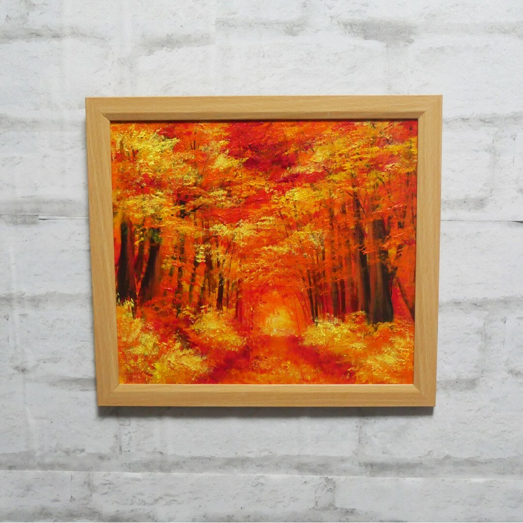 油絵 油彩 油彩画 絵 絵画【秋のトンネル】 油絵 油彩 油彩画 絵 絵画【秋のトンネル】