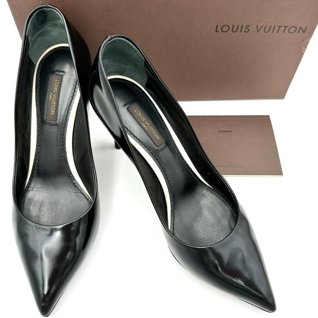 LOUIS VUITTON ハイヒール 本革 ブラック 1303T LOUIS VUITTON ハイヒール 本革 ブラック 1303T