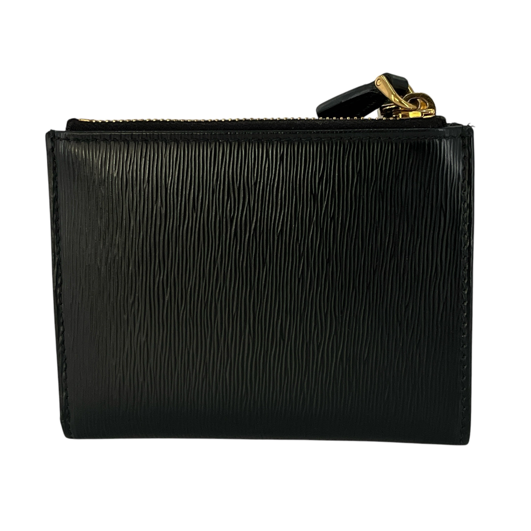 PRADA - PRADA プラダ 二つ折り財布 ゴールドロゴ バイカラー PRADA - PRADA プラダ 二つ折り財布 ゴールドロゴ バイカラー