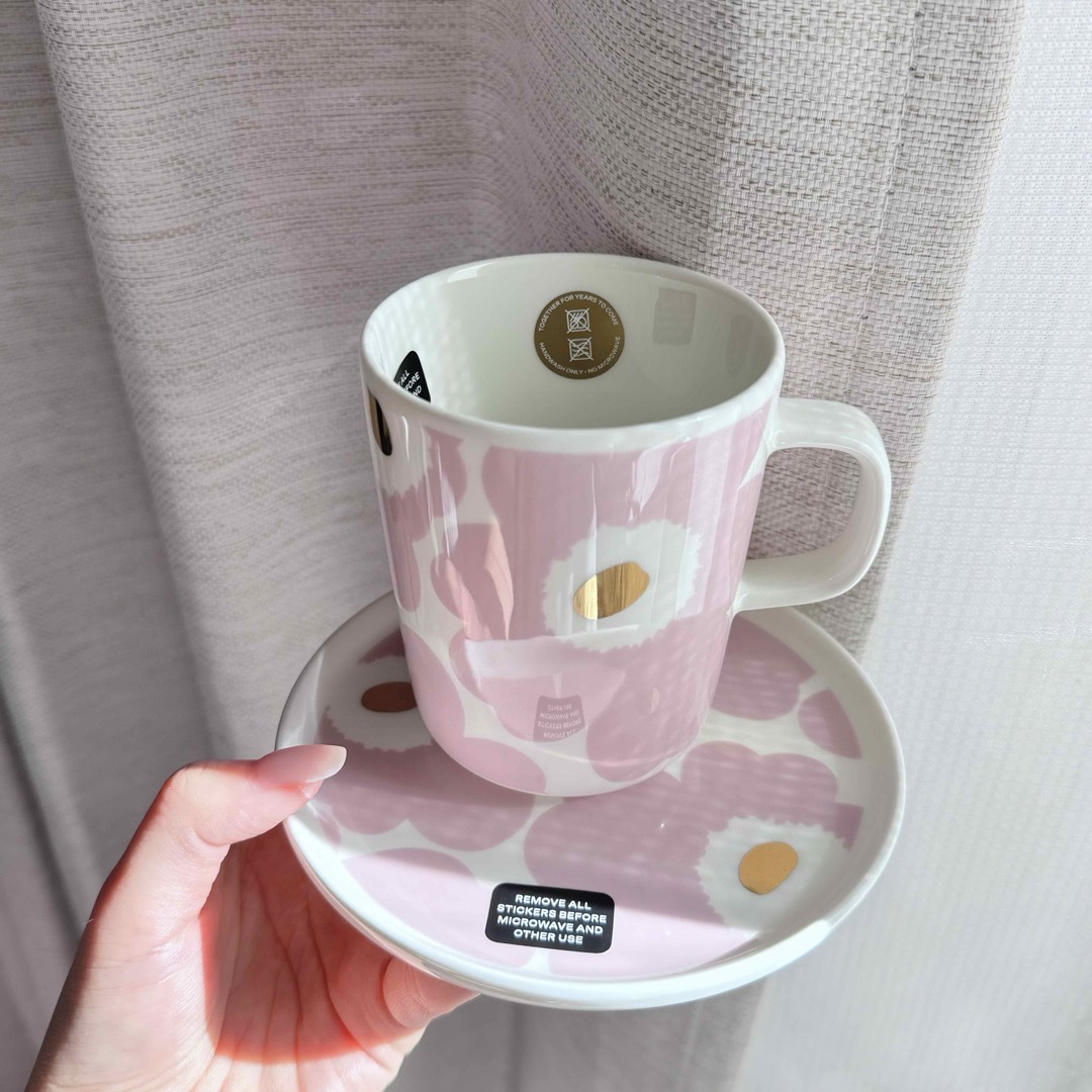 marimekko - 【限定品】マリメッコ ピンク ゴールド マグカップ marimekko - 【限定品】マリメッコ ピンク ゴールド マグカップ