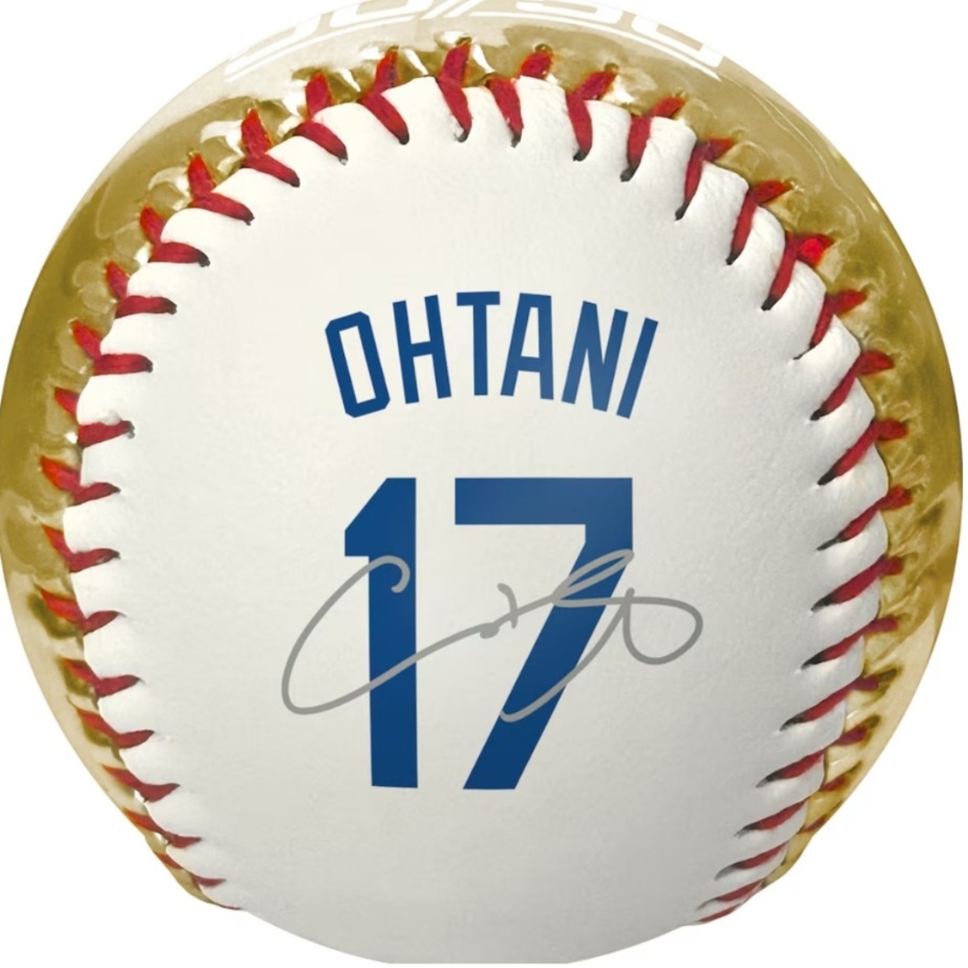 限定品 大谷翔平 ドジャース MLB公式 50/50 プリントサインボール 限定品 大谷翔平 ドジャース MLB公式 50/50 プリントサインボール