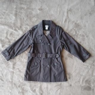 CYRILLUS キッズ女の子用コート チャコールグレー(玉虫色)