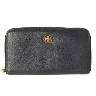 Tory Burch - トリーバーチ TORY BURCH 長財布 ラウンドファスナー レザー 黒