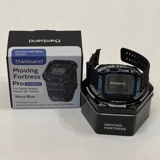 amband Apple Watch 44/45mm Navy Blue(ラバーベルト)