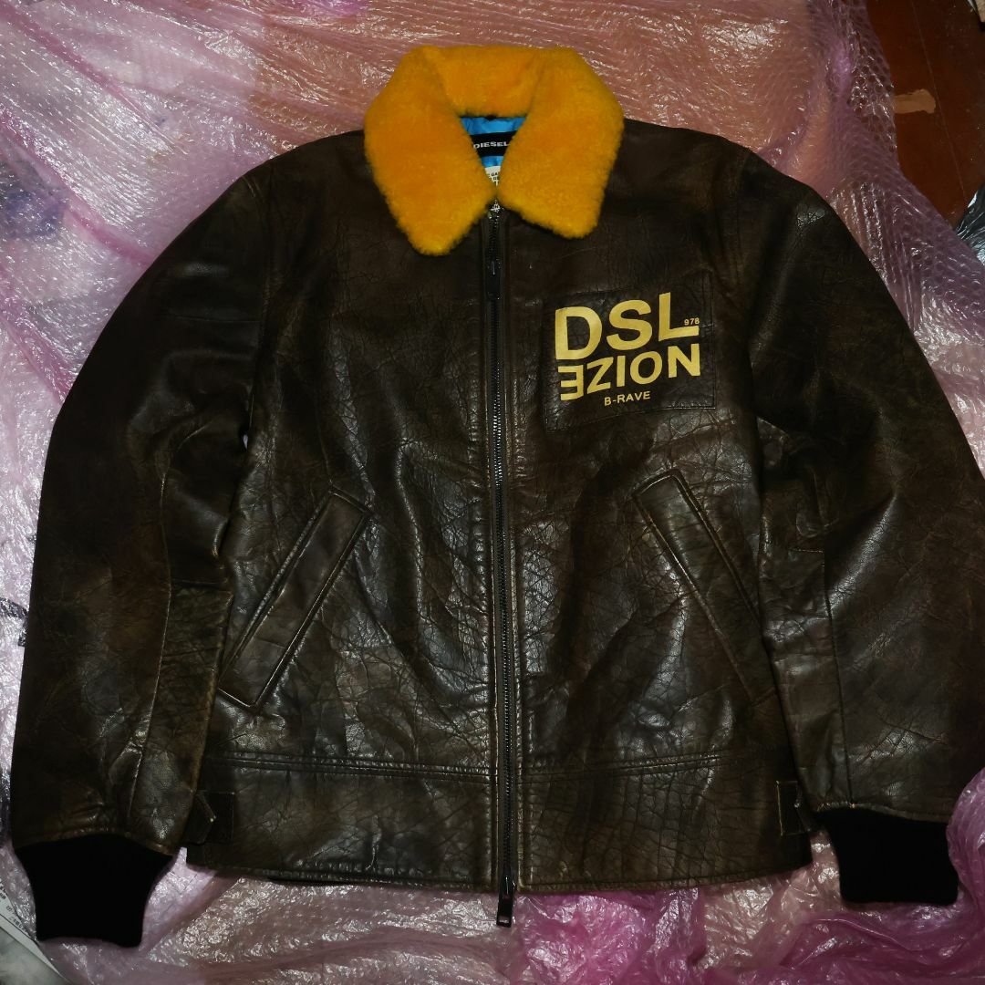 DIESEL L-BOWDRE-PAINTペイントレザーライダースジャケットL DIESEL L-BOWDRE-PAINTペイントレザーライダースジャケットL