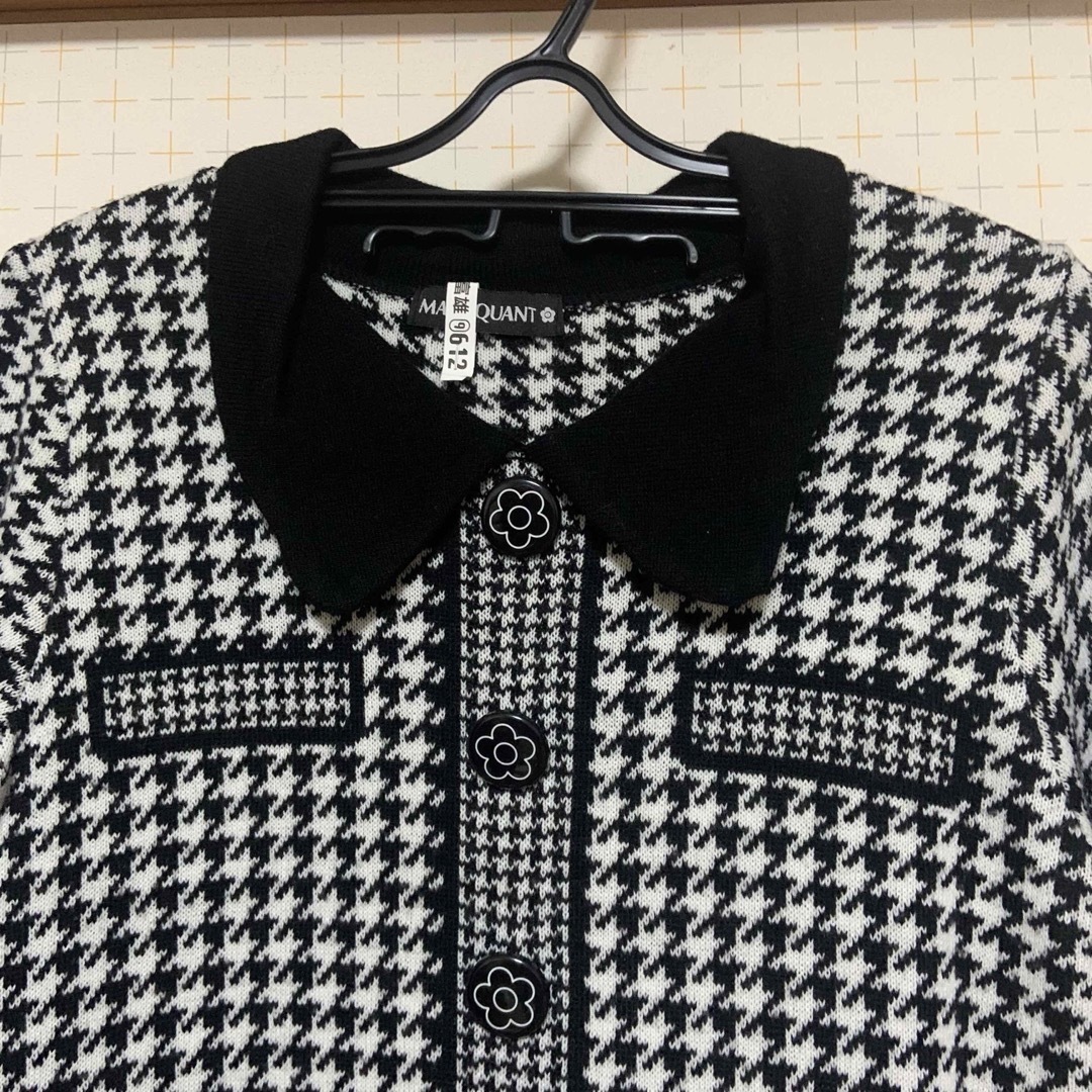 MARY QUANT - マリークワント 千鳥格子 ニットワンピースの通販 MARY QUANT - マリークワント 千鳥格子 ニットワンピースの通販