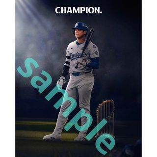 非売品　ドジャース　大谷翔平　ワールドシリーズ　優勝　ポスター(応援グッズ)