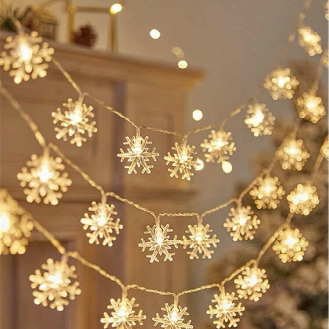 クリスマス 雪結晶 装飾 オーナメント LEDライト 電飾の通販 by クリスマス 雪結晶 装飾 オーナメント LEDライト 電飾の通販 by