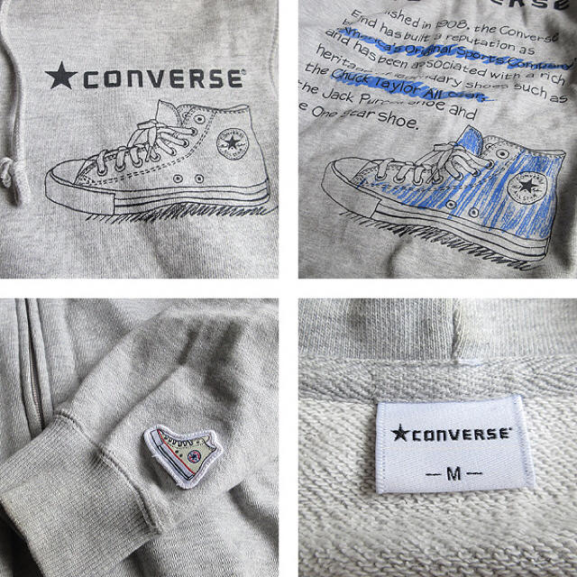 CONVERSE(コンバース)の美品 Mサイズ コンバース ジップジャケット グレー メンズのトップス(パーカー)の商品写真