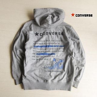 コンバース(CONVERSE)の美品 Mサイズ コンバース ジップジャケット グレー(パーカー)