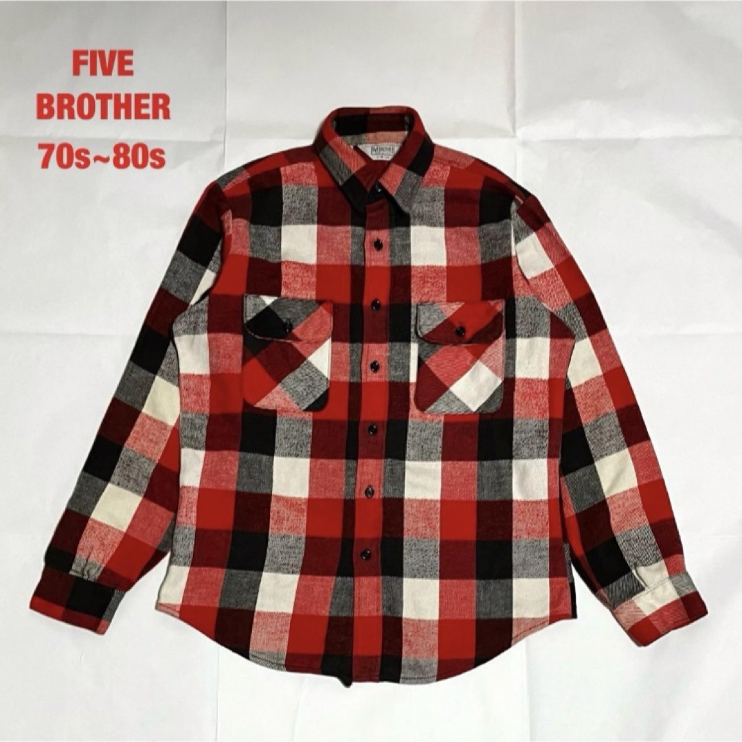 FIVE BROTHER 80s ネルシャツ 悪しき FIVE BROTHER 80s ネルシャツ 悪しき