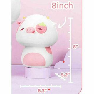 ❣️マシュマロ触感❣️ふわふわ　ぬいぐるみ　いちご　牛　ピンク　かわいい　癒し(ぬいぐるみ)