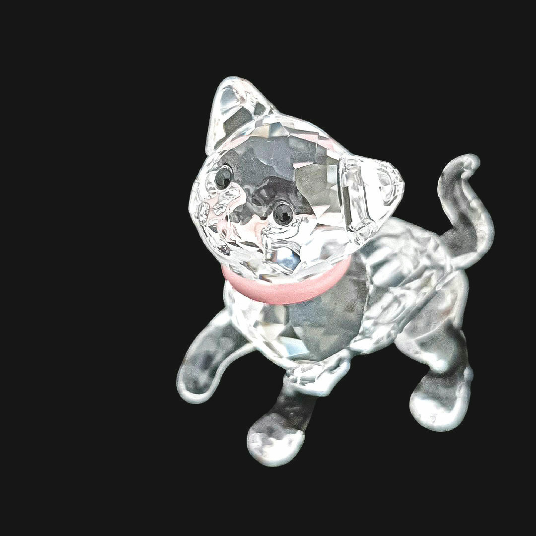 スワロフスキー♥箱付き 猫 ネコ 仔猫 レア 希少 置物 スワロフスキー♥箱付き 猫 ネコ 仔猫 レア 希少 置物