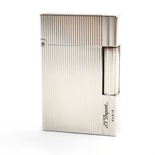 デュポン(DUPONT)の外装美品○Dupont デュポン ギャッツビー ストライプ柄 スクエアフォルム ローラー式 喫煙グッズ ガスライター シルバー フランス製 メンズ レディース 着火不可(タバコグッズ)