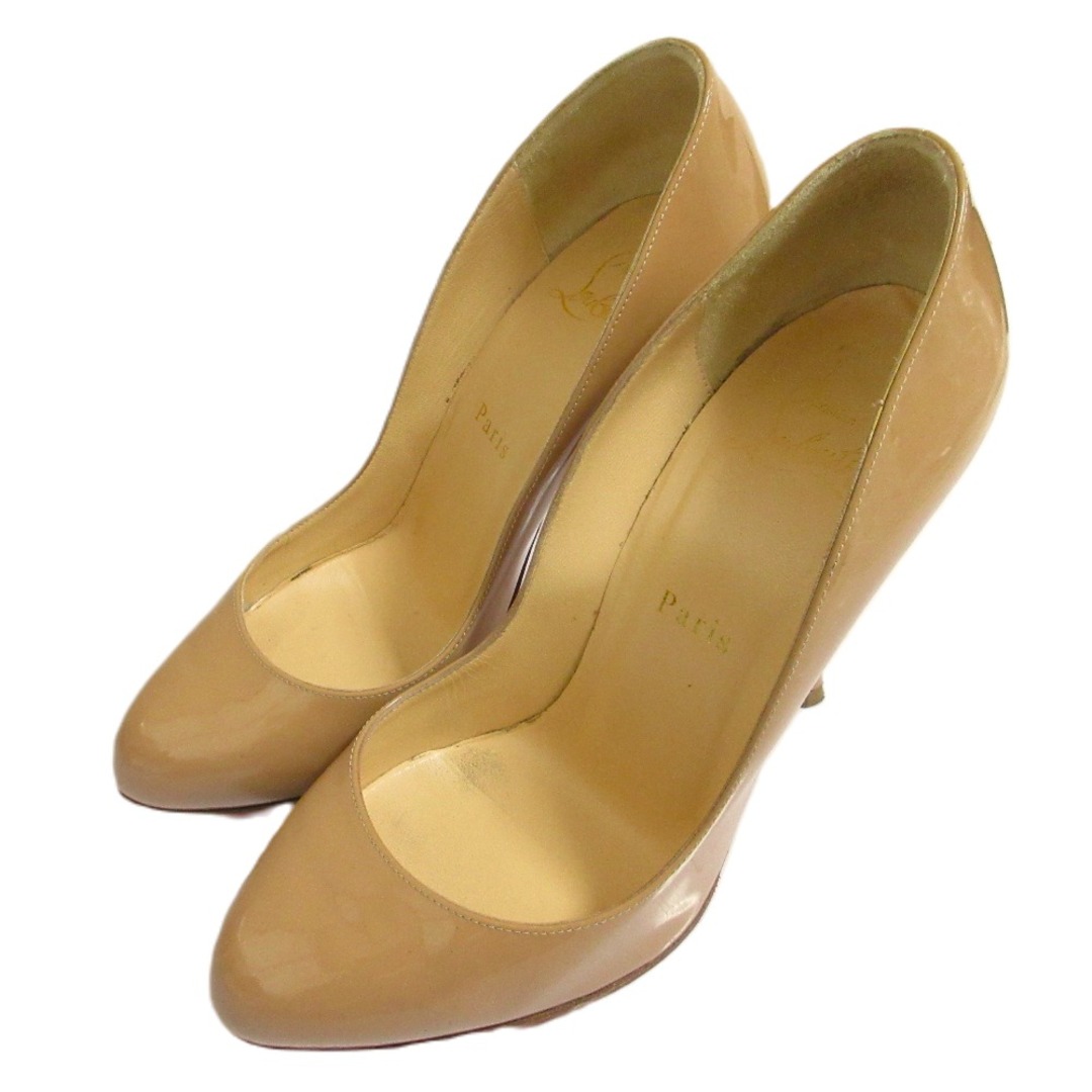 良品 Christian Louboutin クリスチャンルブタン オープントゥ ヘビ柄 パイソン パンプス ベージュ 37.5 051|女性用 良品 Christian Louboutin クリスチャンルブタン オープントゥ ヘビ柄 パイソン パンプス ベージュ 37.5 051|女性用