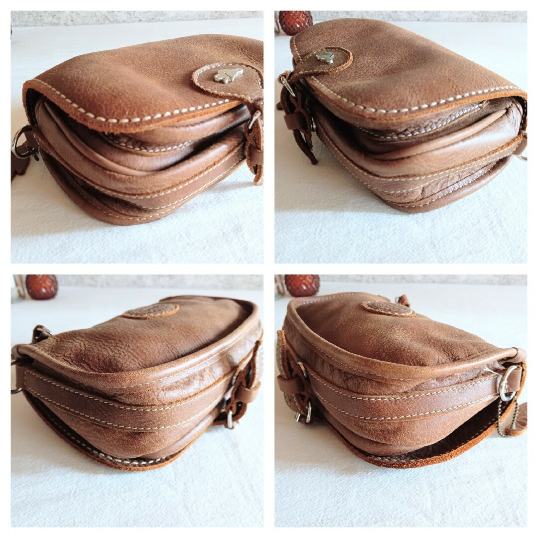 良品 ルーツ ビンテージ レザー 2way ショルダーバッグ 良品 ルーツ ビンテージ レザー 2way ショルダーバッグ