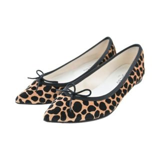 レペット(repetto)のrepetto パンプス EU36(22.5cm位) ベージュx黒(総柄) 【古着】【中古】(ハイヒール/パンプス)