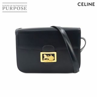 セリーヌ(CELINE)のセリーヌ CELINE 馬車金具 ショルダー バッグ レザー ネイビー ゴールド 金具 ヴィンテージ Sholder Bag VLP 90252350(ショルダーバッグ)