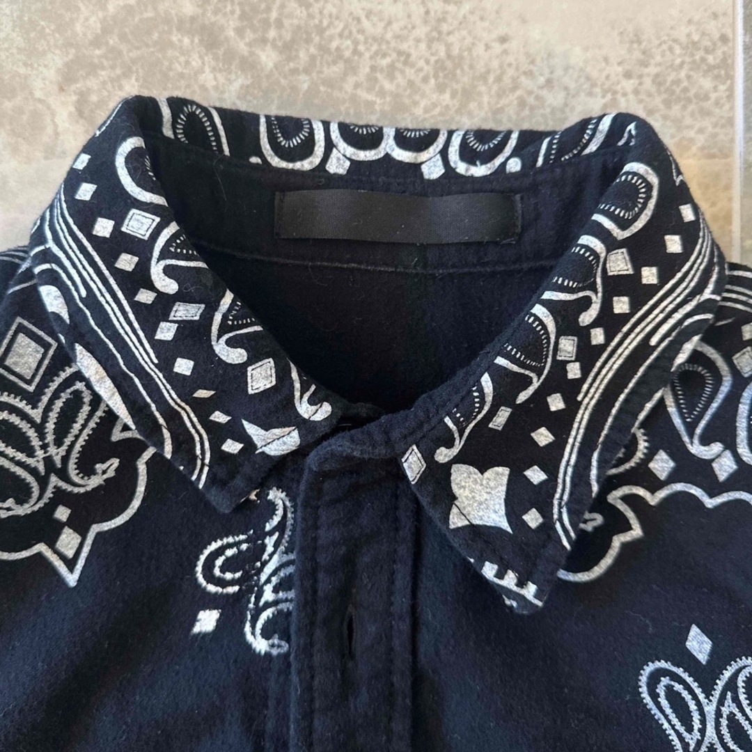 ☆YZERR着用☆【JUN NAKAYAMA】PAISLEYシャツ46 ブラック ☆YZERR着用☆【JUN NAKAYAMA】PAISLEYシャツ46 ブラック