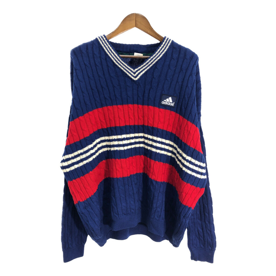 adidas - 00年代 adidas アディダス Vネック ウール ニット adidas - 00年代 adidas アディダス Vネック ウール ニット