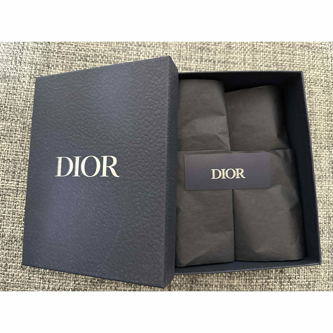 CD Icon コインケース付きウォレット Dior 二つ折り財布 黒 レザー CD Icon コインケース付きウォレット Dior 二つ折り財布 黒 レザー