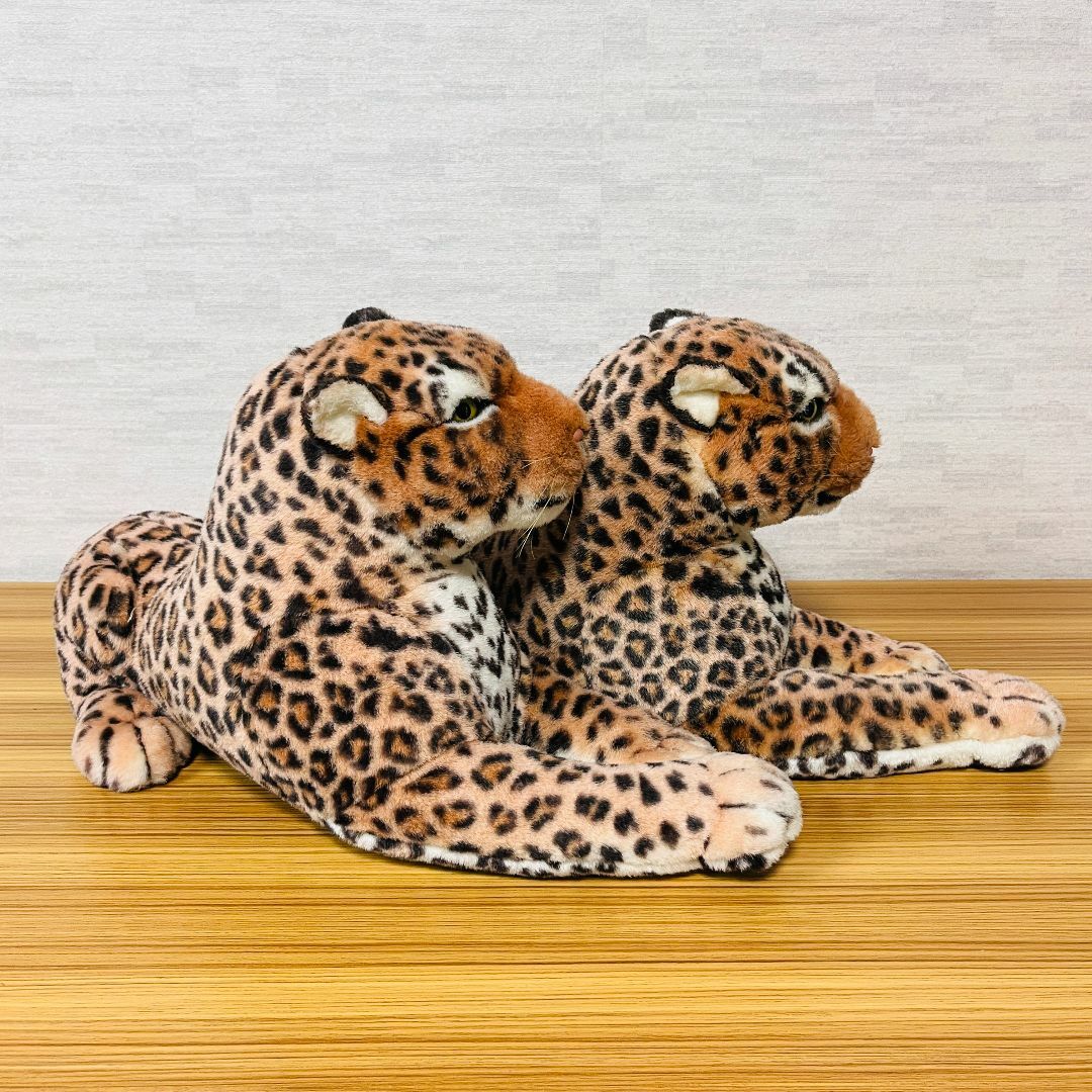 BIG】豹 ヒョウ 親子 ぬいぐるみ 3体セット 100cm インテリア