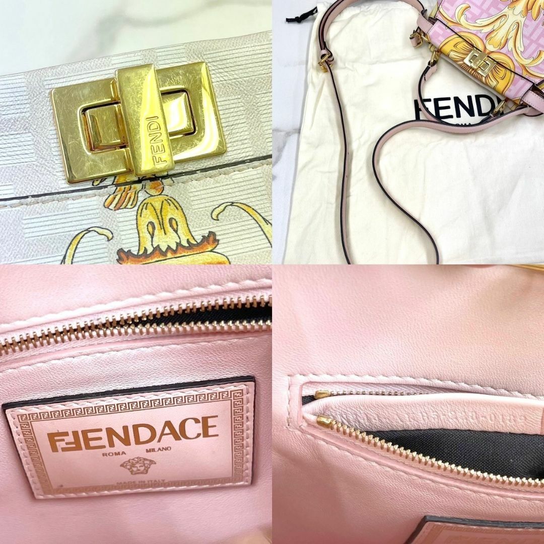 FENDI - 美品☆ フェンディ×ヴェルサーチェ ミニ ピーカブー FENDI - 美品☆ フェンディ×ヴェルサーチェ ミニ ピーカブー