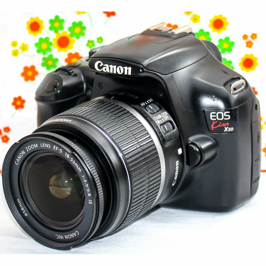 Canon kiss x50☆スマホにラクラク転送!☆一眼レフ☆高性能映像 Canon kiss x50☆スマホにラクラク転送!☆一眼レフ☆高性能映像