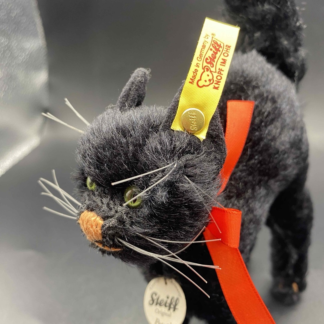 シュタイフ ぬいぐるみ ピーター キャット 猫 ブラック no.11 シュタイフ ぬいぐるみ ピーター キャット 猫 ブラック no.11