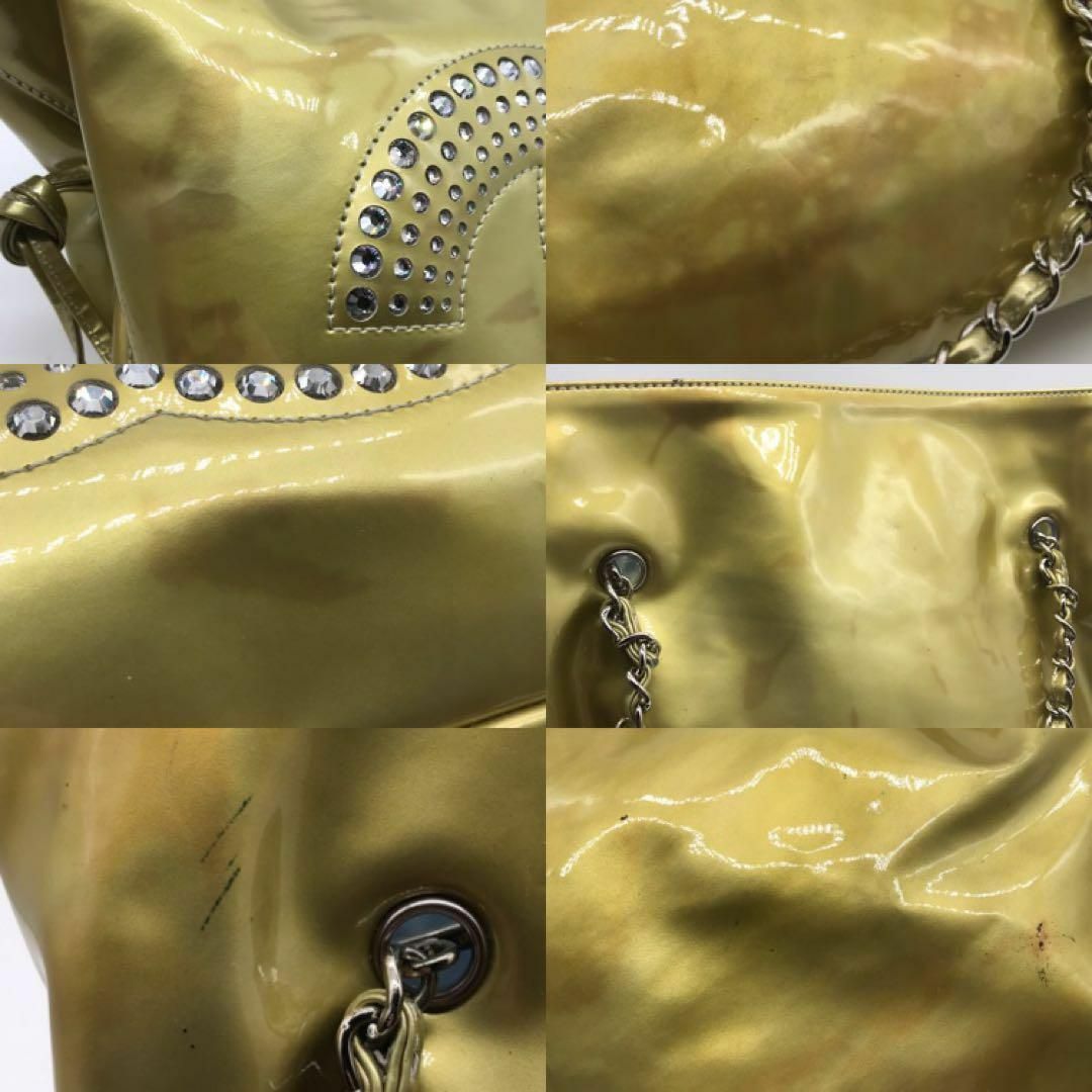 CHANEL - シャネル エナメル ラインストーン ボンボン チェーン CHANEL - シャネル エナメル ラインストーン ボンボン チェーン