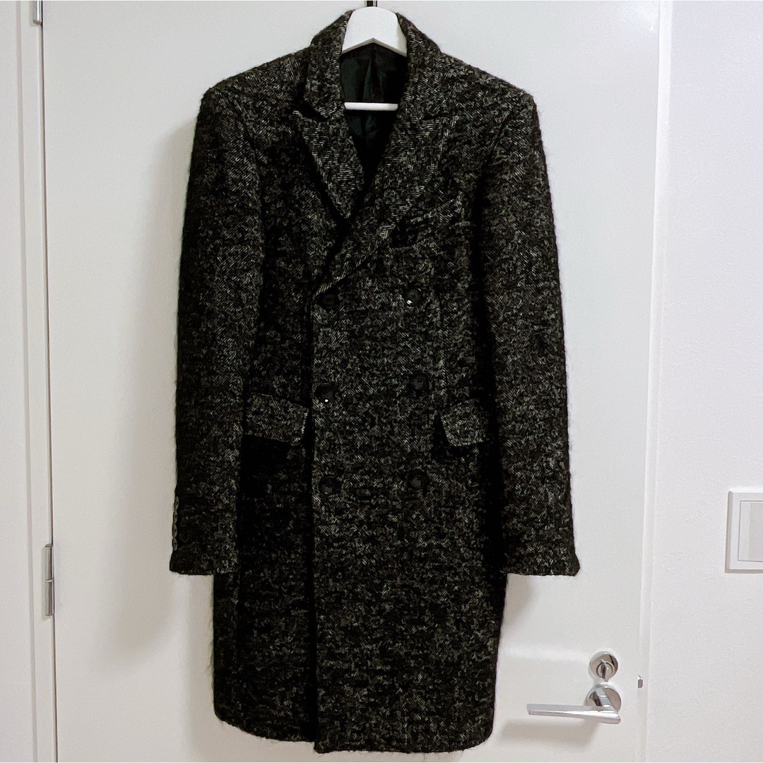 ZARA MAN チェスターコート ブラック ザラ ウール チェスターコート ZARA MAN チェスターコート ブラック ザラ ウール チェスターコート