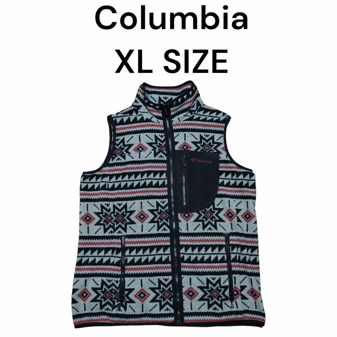 Columbia ネィティブ柄 総柄フリースベスト コロンビア Columbia ネィティブ柄 総柄フリースベスト コロンビア