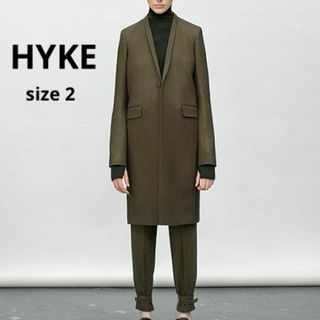 HYKE - HYKE ハイク チェスターコート 1(S位) 黒 【古着】【中古 HYKE - HYKE ハイク チェスターコート 1(S位) 黒 【古着】【中古