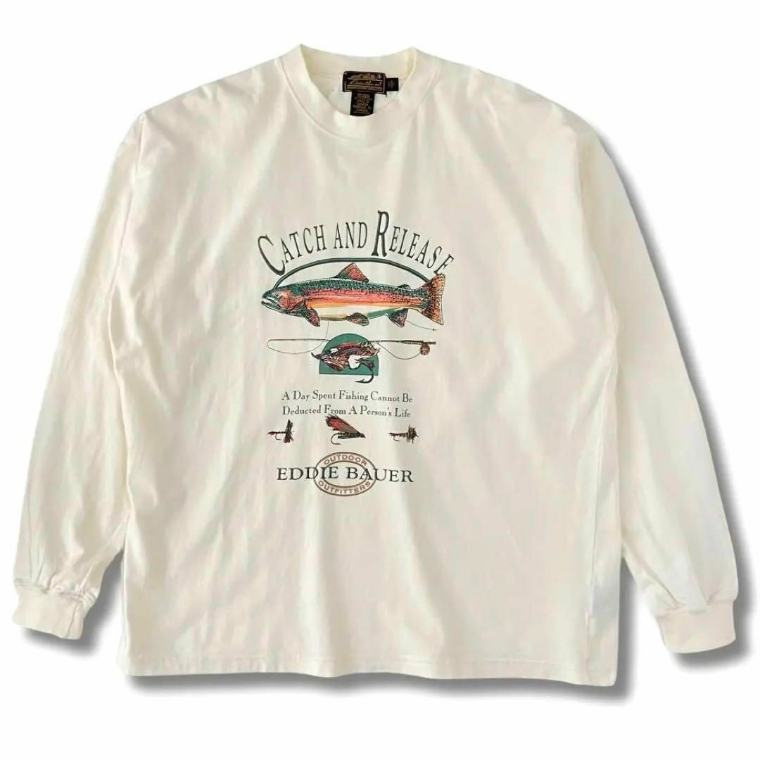 Eddie Bauer - 80s カナダ製 エディーバウアー ビンテージ 長袖 Eddie Bauer - 80s カナダ製 エディーバウアー ビンテージ 長袖