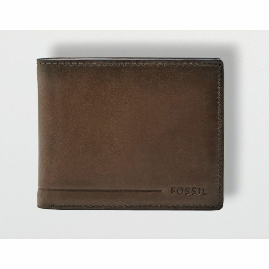 特価☘️Fossil フォッシル二つ折り財布ジェイデン レザー トラベラーブラウン Fossilフォッシル 二つ折り財布 財布 アレン RFID レザー トラベラー