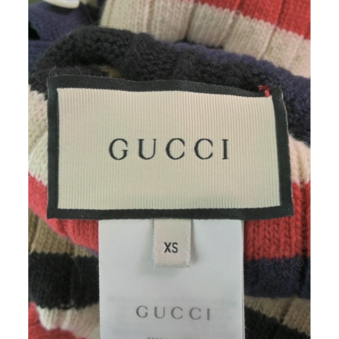 GUCCI - GUCCI グッチ カーディガン XS 紺xベージュx赤等 GUCCI - GUCCI グッチ カーディガン XS 紺xベージュx赤等